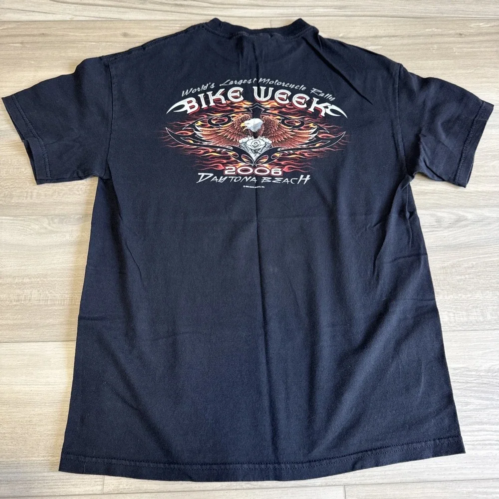Vintage 2006 Bike Week Daytona Beach Shirt Size M Tennessee River Made In Mexico - Picture 9 of 11